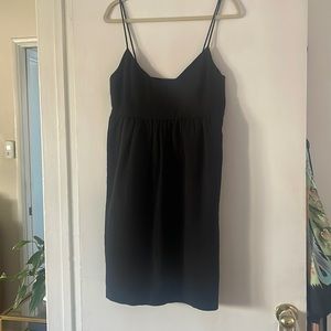 Black jacquard dress with pockets